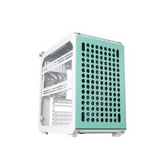 Cooler Master Qube 500 FLATPACK Trn - Expansive ATX Case in Green, Pink & White - Stylish Design, No Power Supply Required!